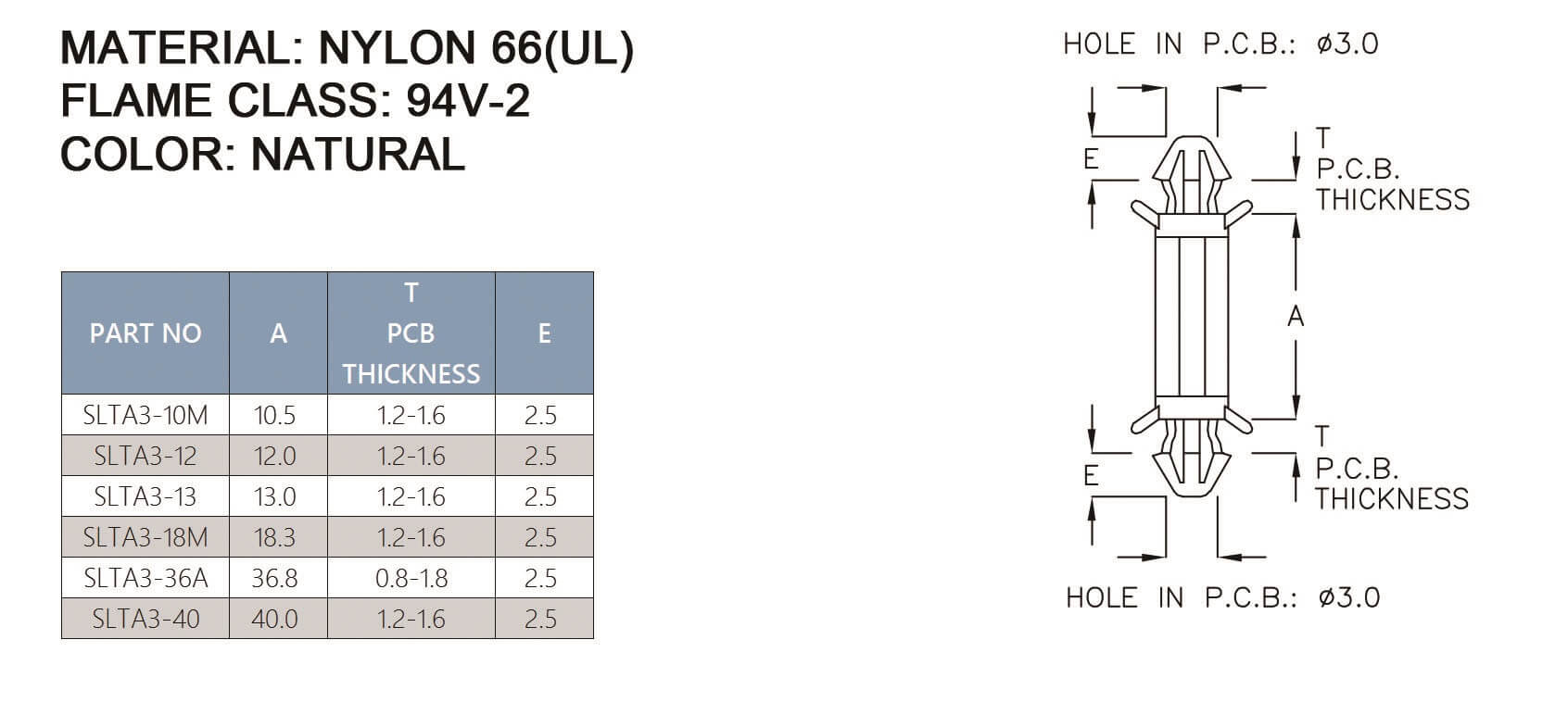 PCB Standoff SLTA3-12